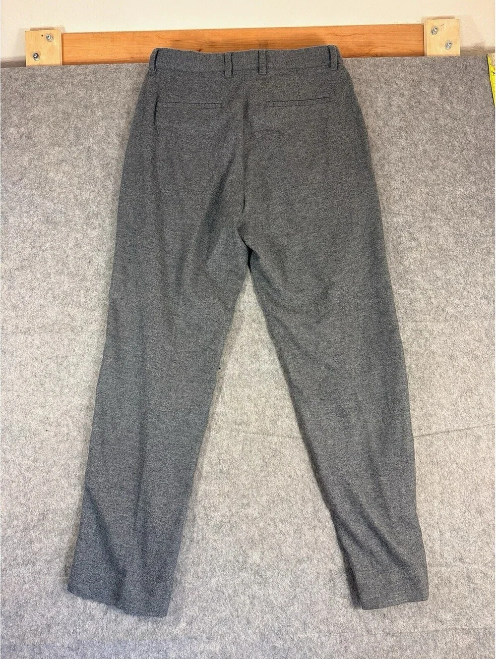 Vintage Y2K Banana Republic Hacking Stretch Wool Dress Pants Mens 33R Gray